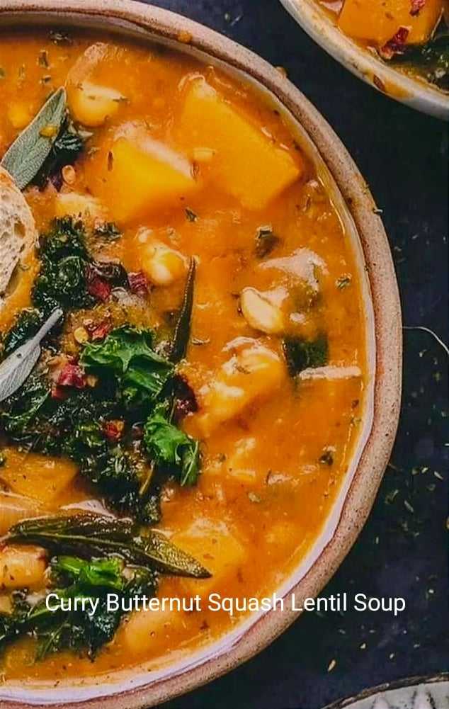 Curry Butternut Squash Lentil Soup