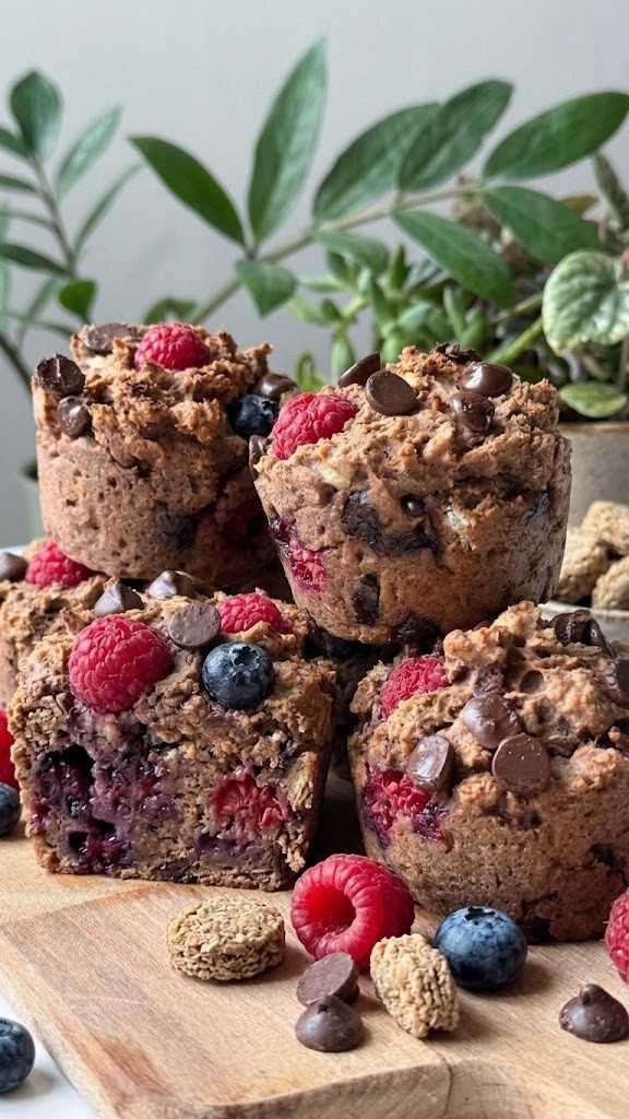Chocolate Berry Breakfast Muffins