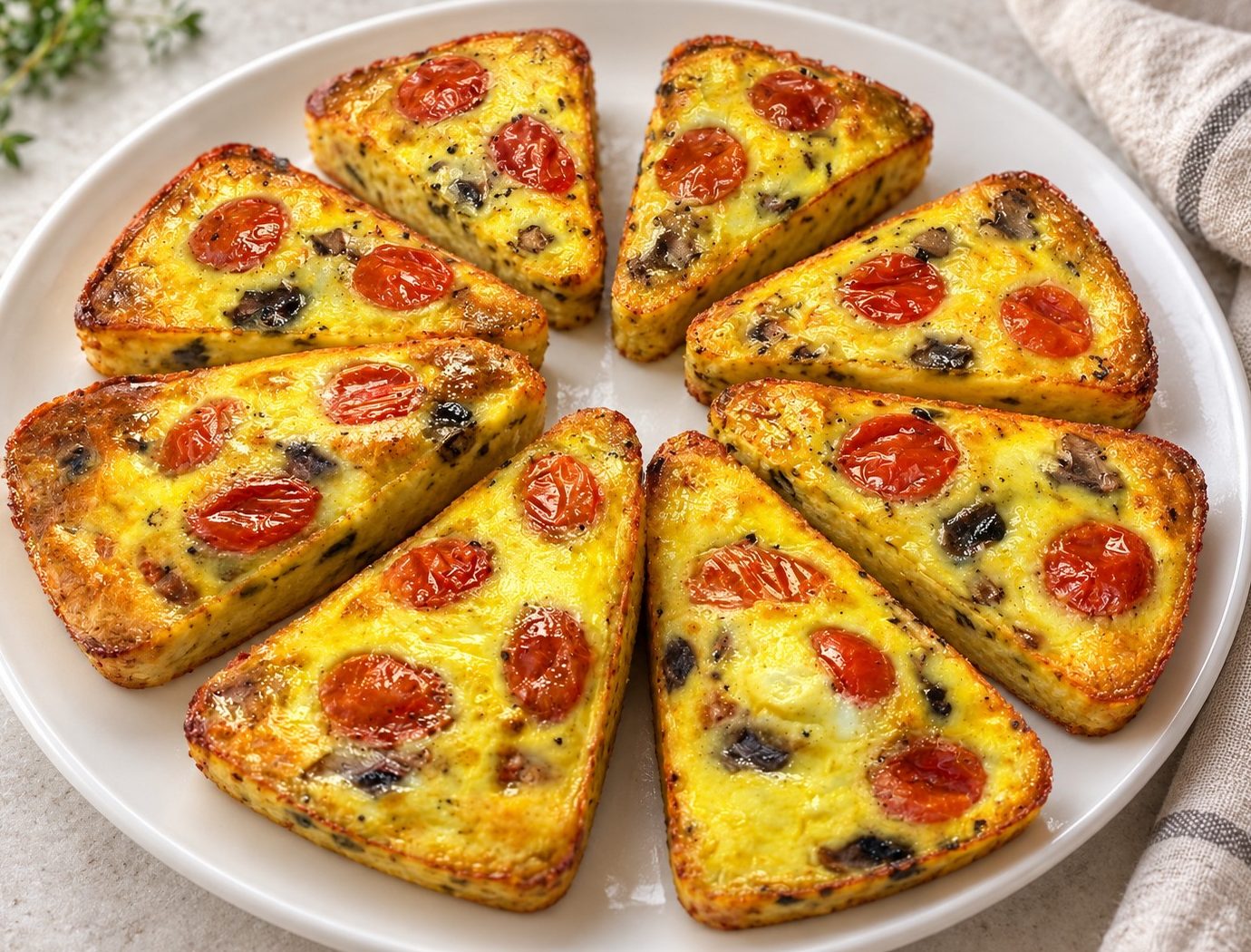 Easy Mini Crustless Vegetable Quiches