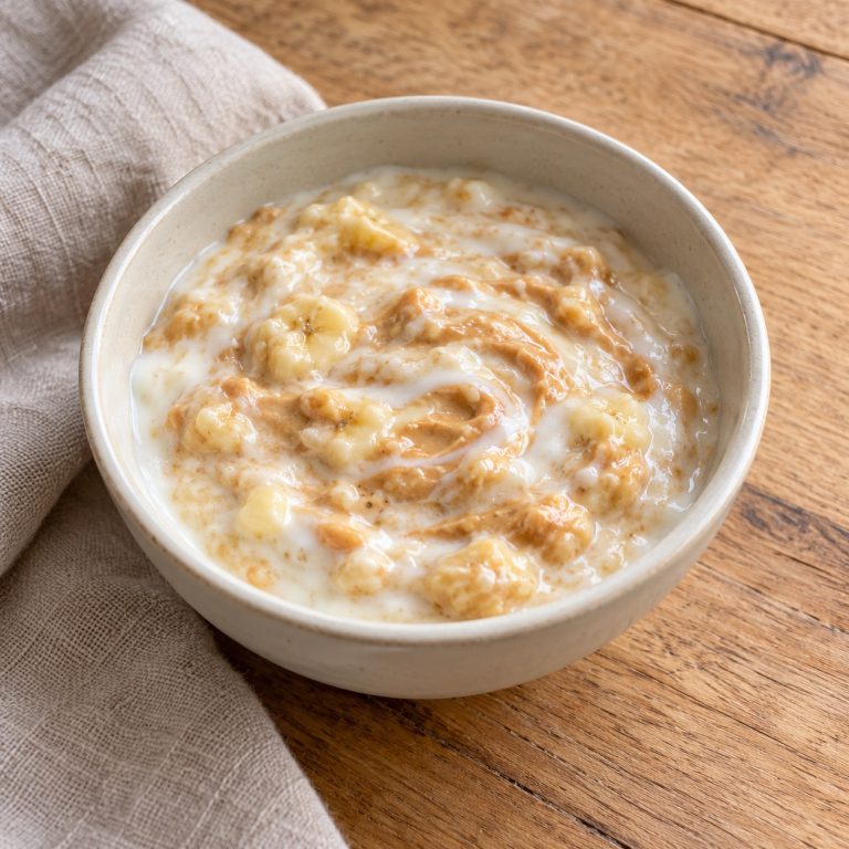 Banana & peanut yoghurt bowl
