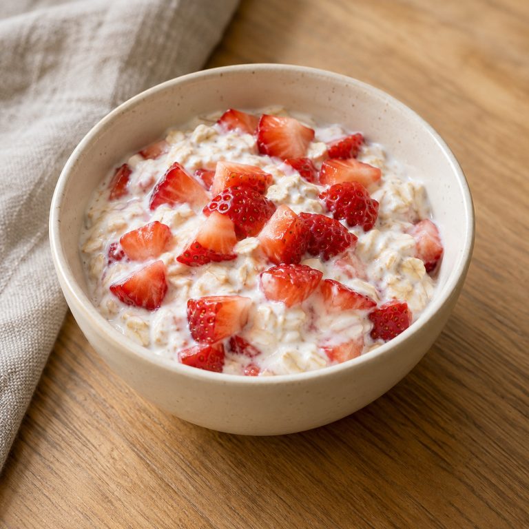 Strawberry yoghurt oat cup